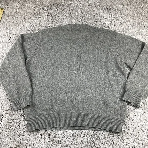 Jos A Bank Crewneck Sweater Mens Size Large Gray & Blue Argyle Lambswool Blend - Picture 4 of 9